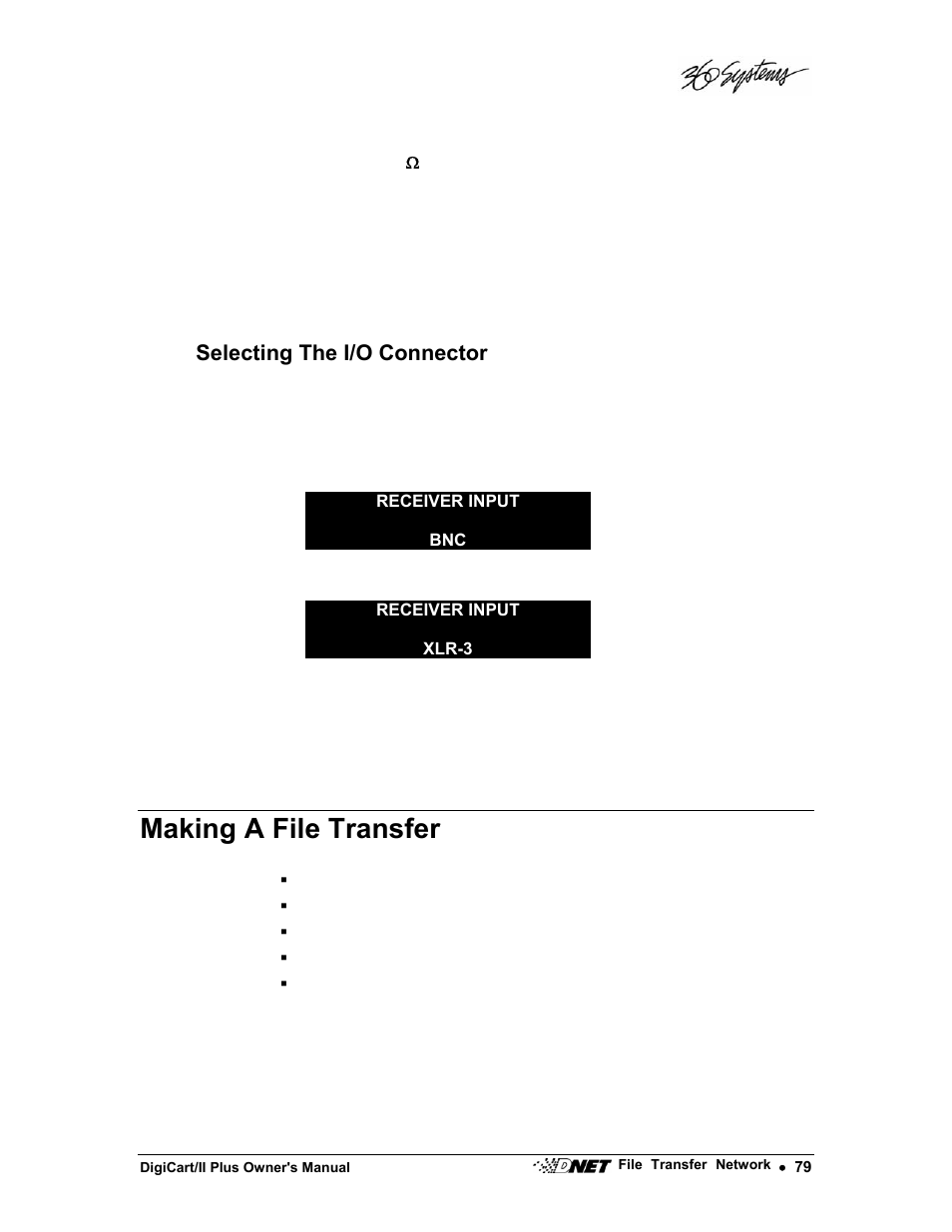 Making a file transfer | 360 Systems DigiCart/II Plus User Manual | Page 91 / 109