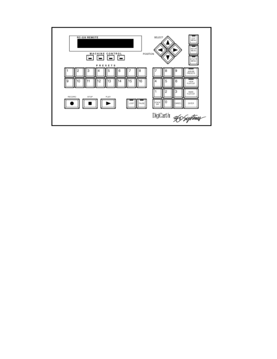 Rc-220 remote control, Full function, Connecting the rc-220 to your digicart(s) | 360 Systems RC-220 Remote Controls User Manual | Page 22 / 34