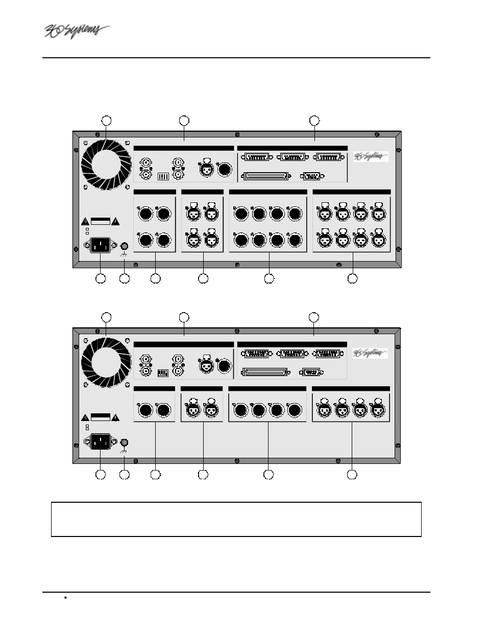 Rear panel description, 14 overview tcr series user's manual | 360 Systems TCR Multi-Track User Manual | Page 30 / 157