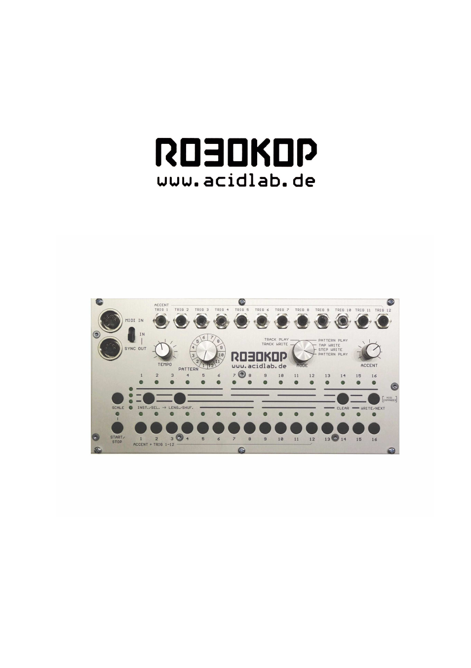 acidlab Robokop User Manual | 26 pages