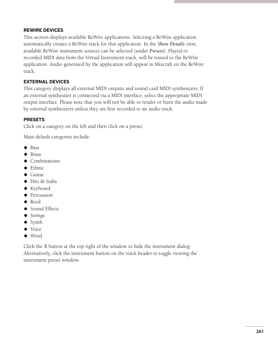 Acoustica Mixcraft 7 User Manual | Page 267 / 381