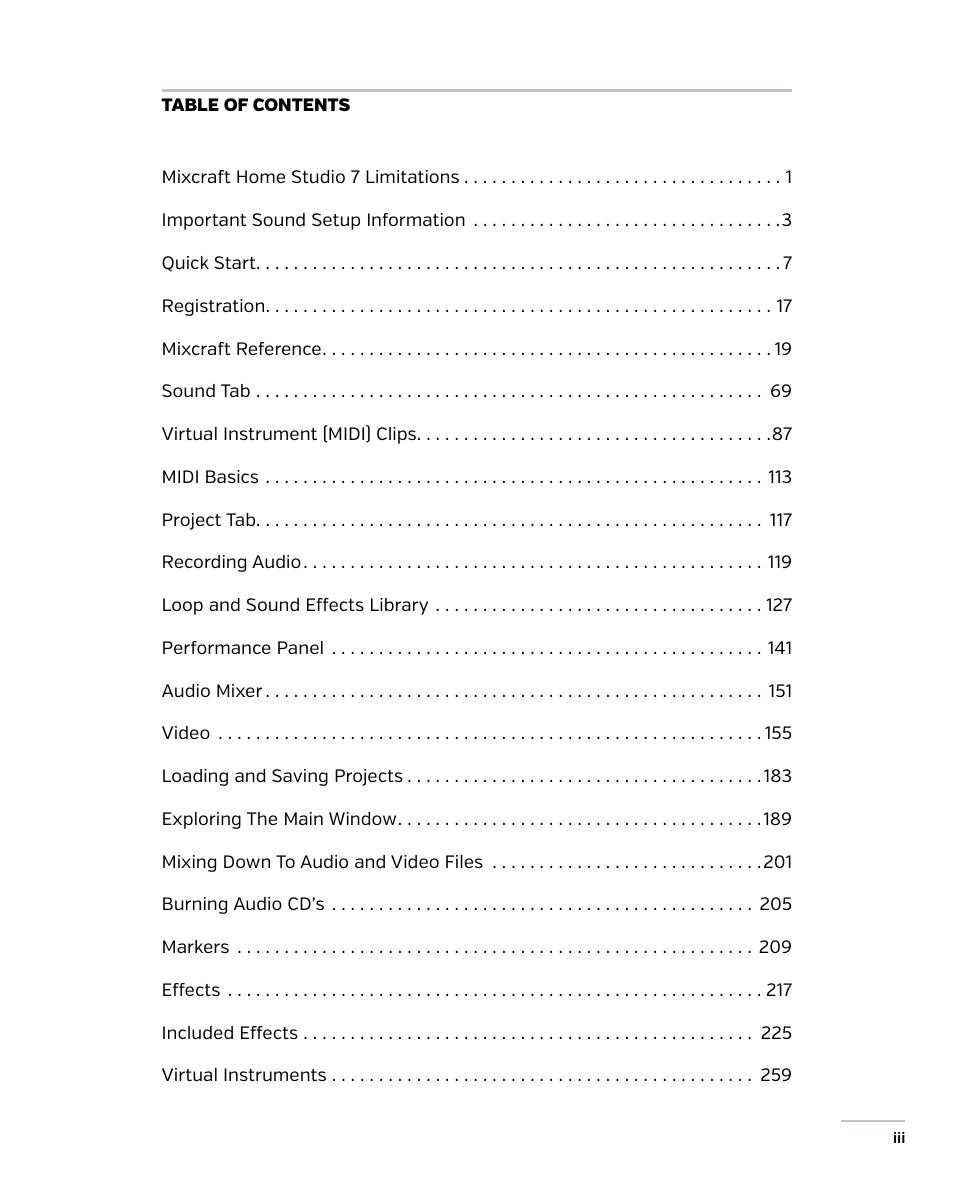 Acoustica Mixcraft 7 User Manual | Page 3 / 381
