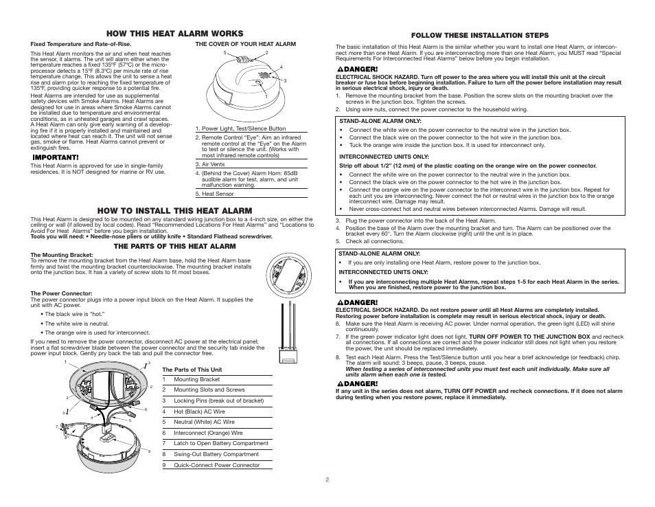 BRK electronic HD6135FB User Manual | Page 2 / 7