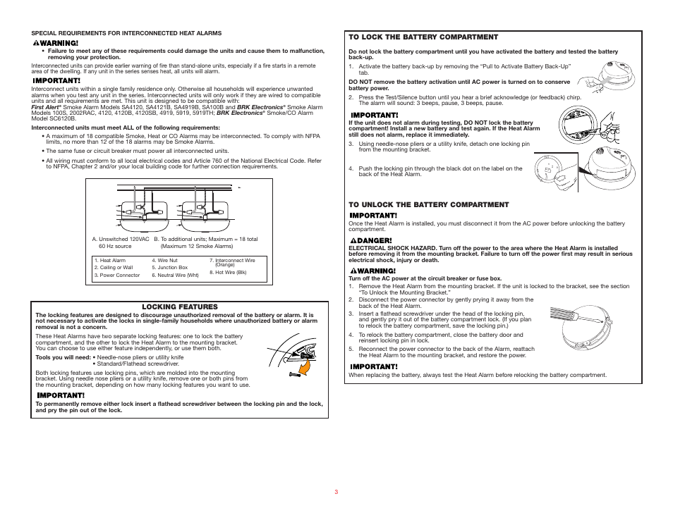 BRK electronic HD6135FB User Manual | Page 3 / 7