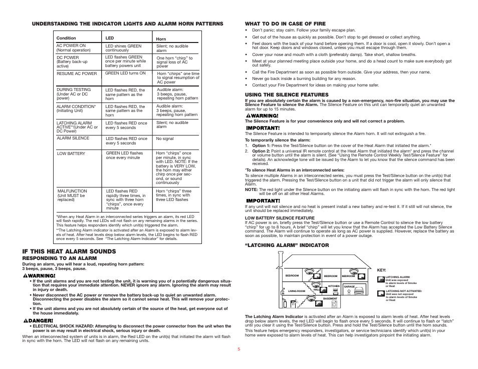 If this heat alarm sounds | BRK electronic HD6135FB User Manual | Page 5 / 7