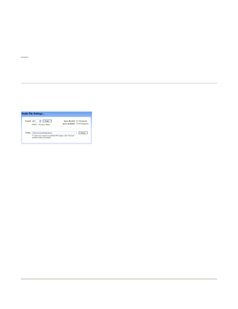 Audio file settings screen, Cd burning settings screen | Acoustica Spin it Again User Manual | Page 24 / 39