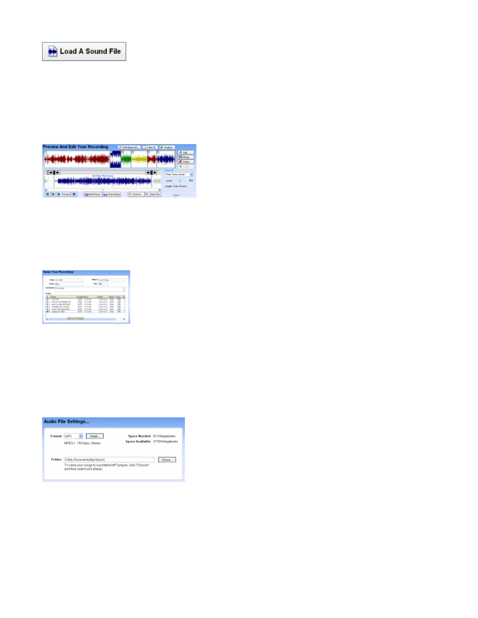 Manually creating tracks | Acoustica Spin it Again User Manual | Page 7 / 39