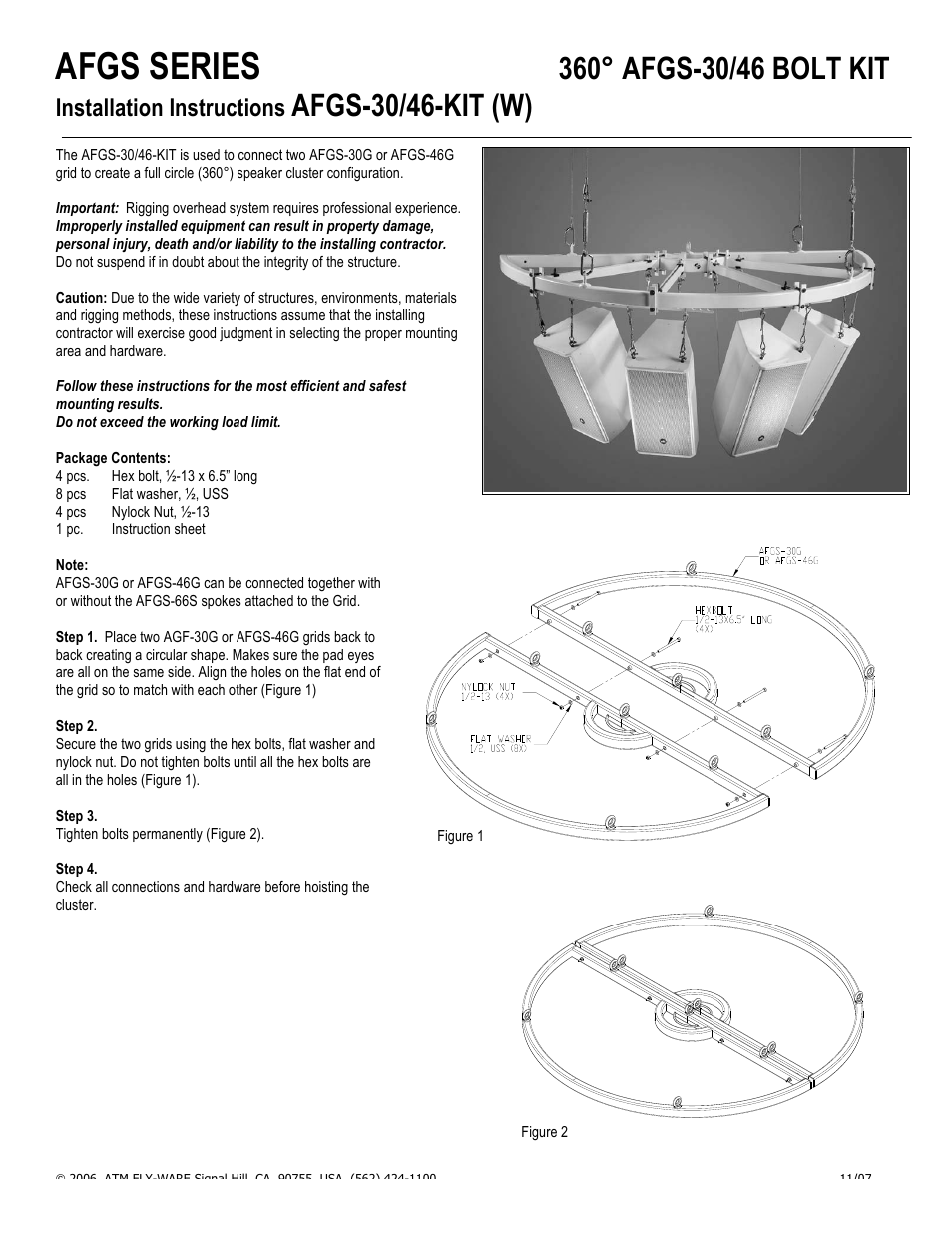 Adaptive Technologies AFGS-30/46-KIT User Manual | 1 page