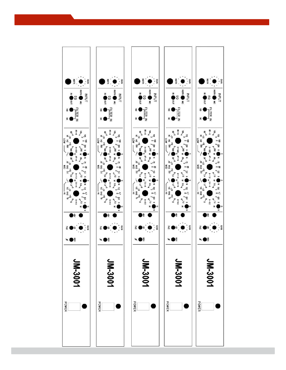 Appendix b, Re-call sheets | A-Designs JM 3001 VENTURA User Manual | Page 9 / 10