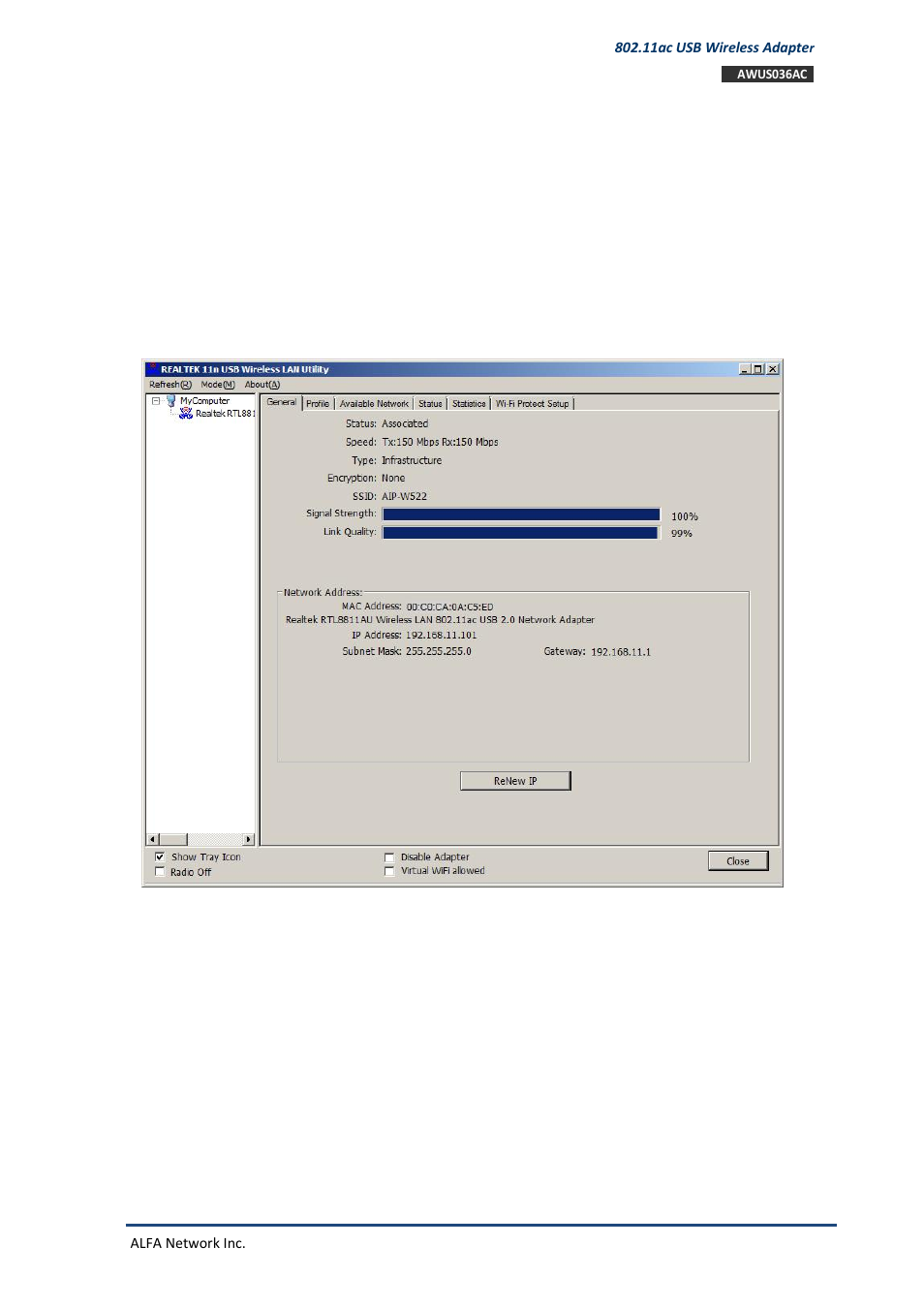 2 general setting | ALFA NETWORK AWUS036NHV User Manual | Page 10 / 19