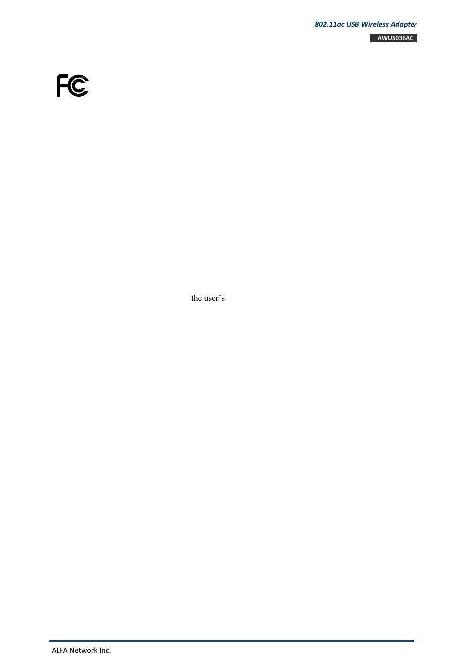 Fcc caution | ALFA NETWORK AWUS036NHV User Manual | Page 2 / 19