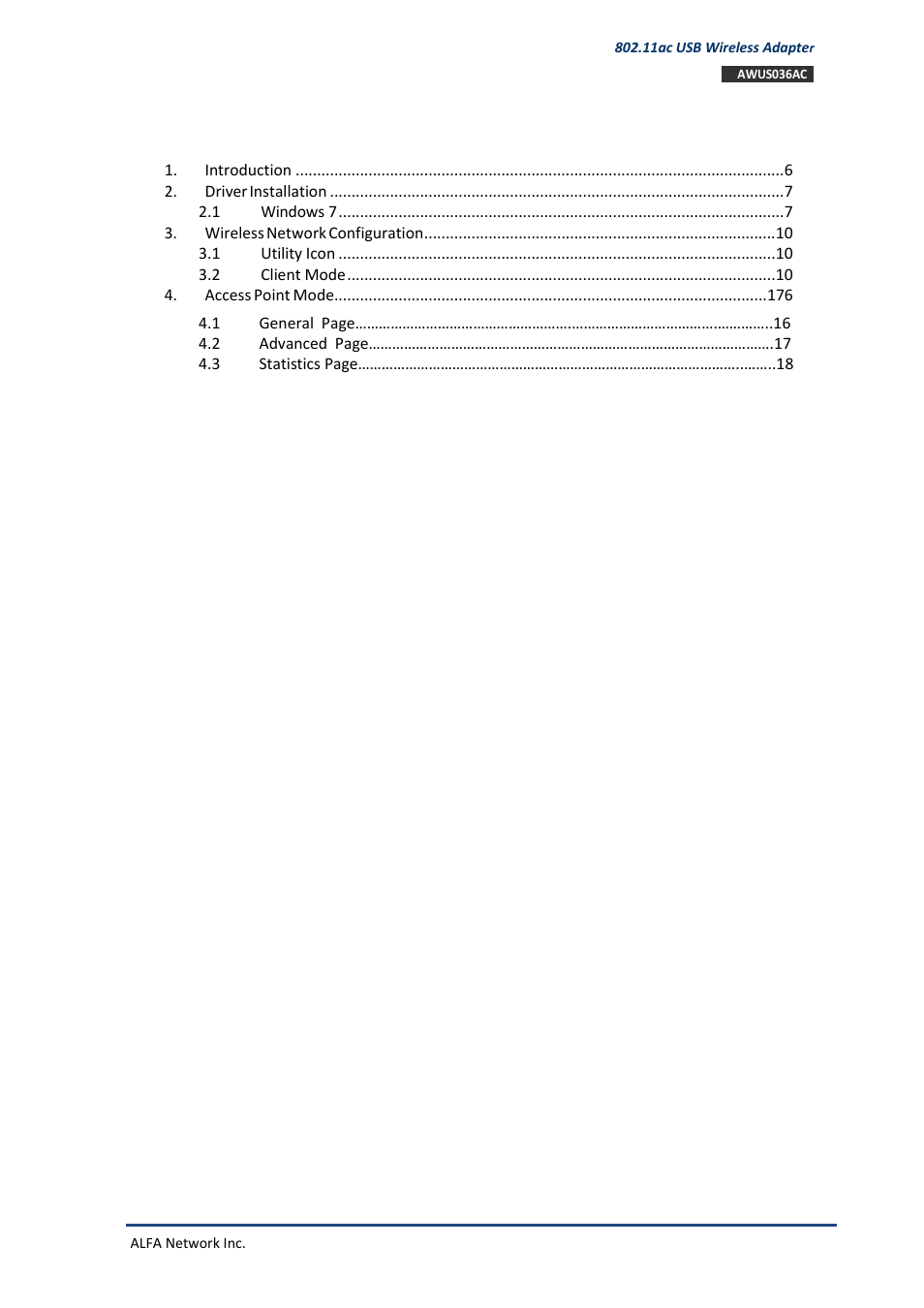 ALFA NETWORK AWUS036NHV User Manual | Page 4 / 19