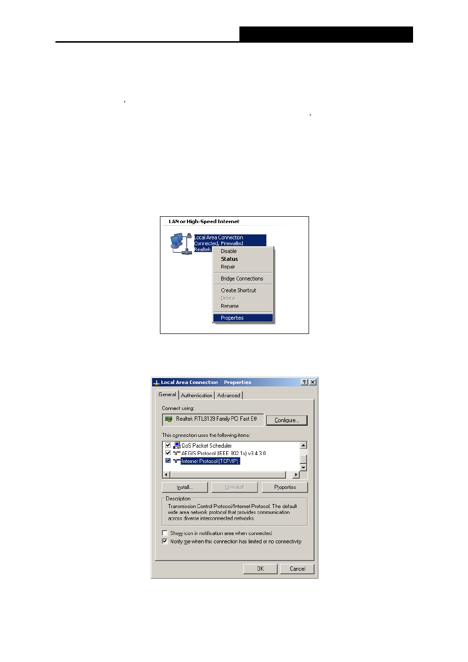 Appendix b: configuring the pc, Appendix b: configuring the | ALFA NETWORK AIP-W411 User Manual | Page 100 / 105