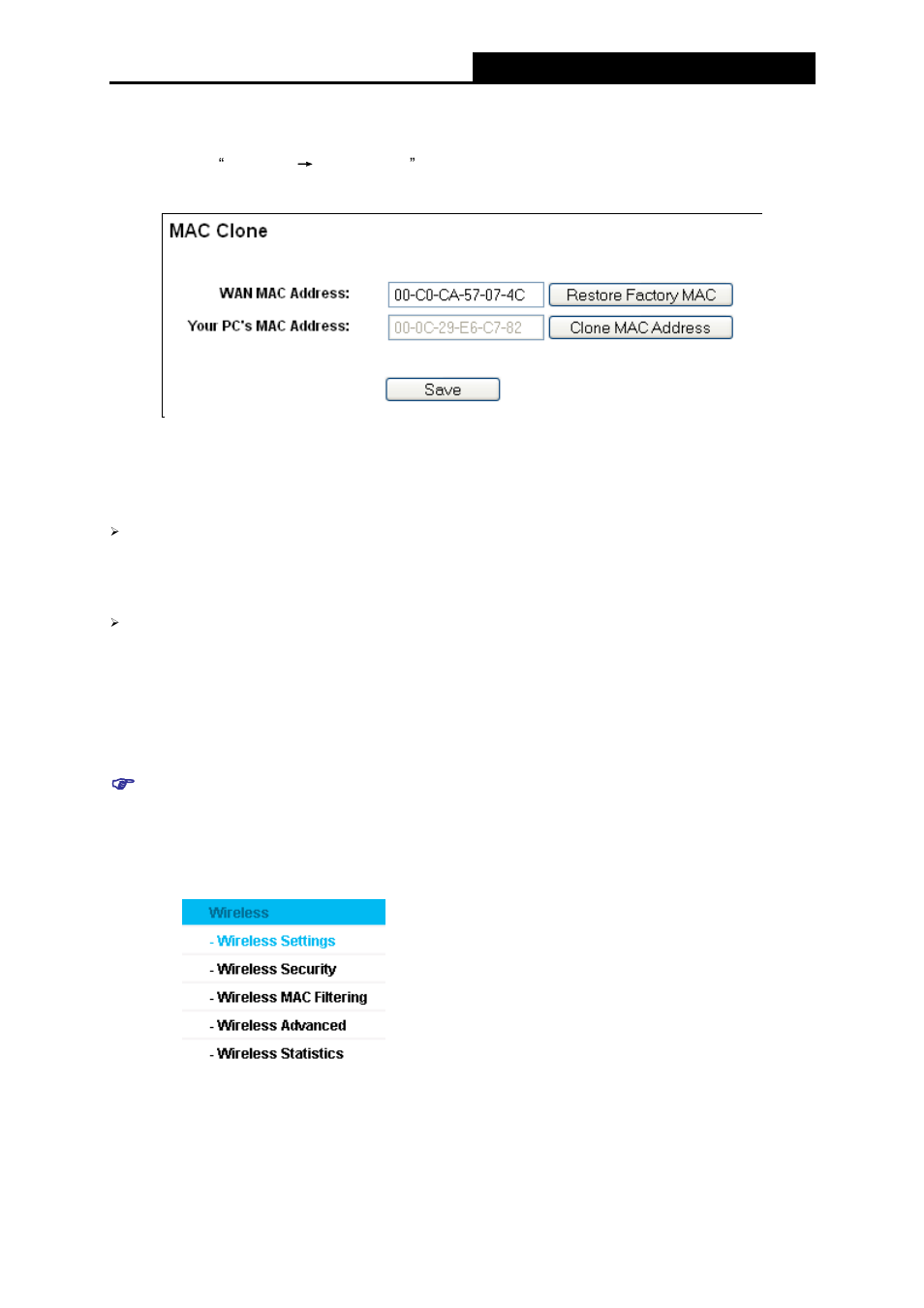 Mac clone, Wireless, 6 wireless | ALFA NETWORK AIP-W411 User Manual | Page 38 / 105