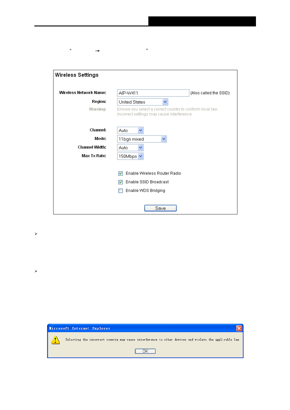 Wireless settings | ALFA NETWORK AIP-W411 User Manual | Page 39 / 105