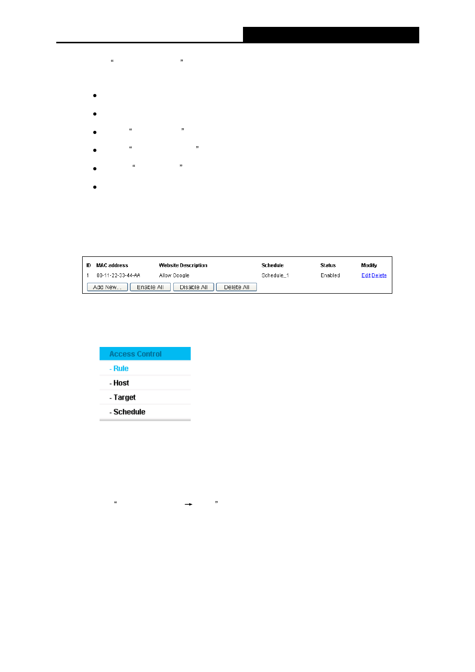 Access control, Rule, 11 access control | 1 rule | ALFA NETWORK AIP-W411 User Manual | Page 66 / 105