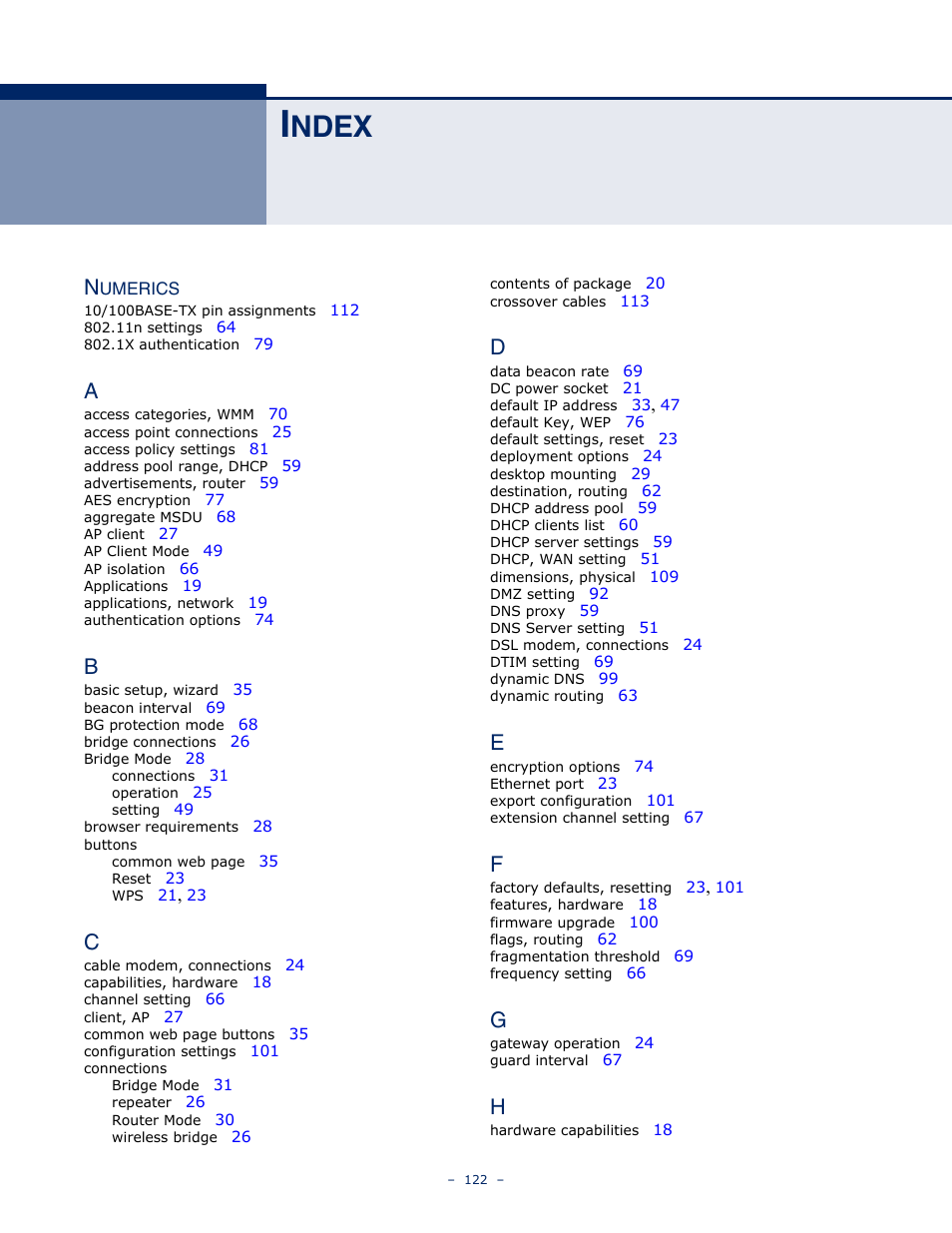 Index, Ndex | ALFA NETWORK AIP-W502 User Manual | Page 113 / 115