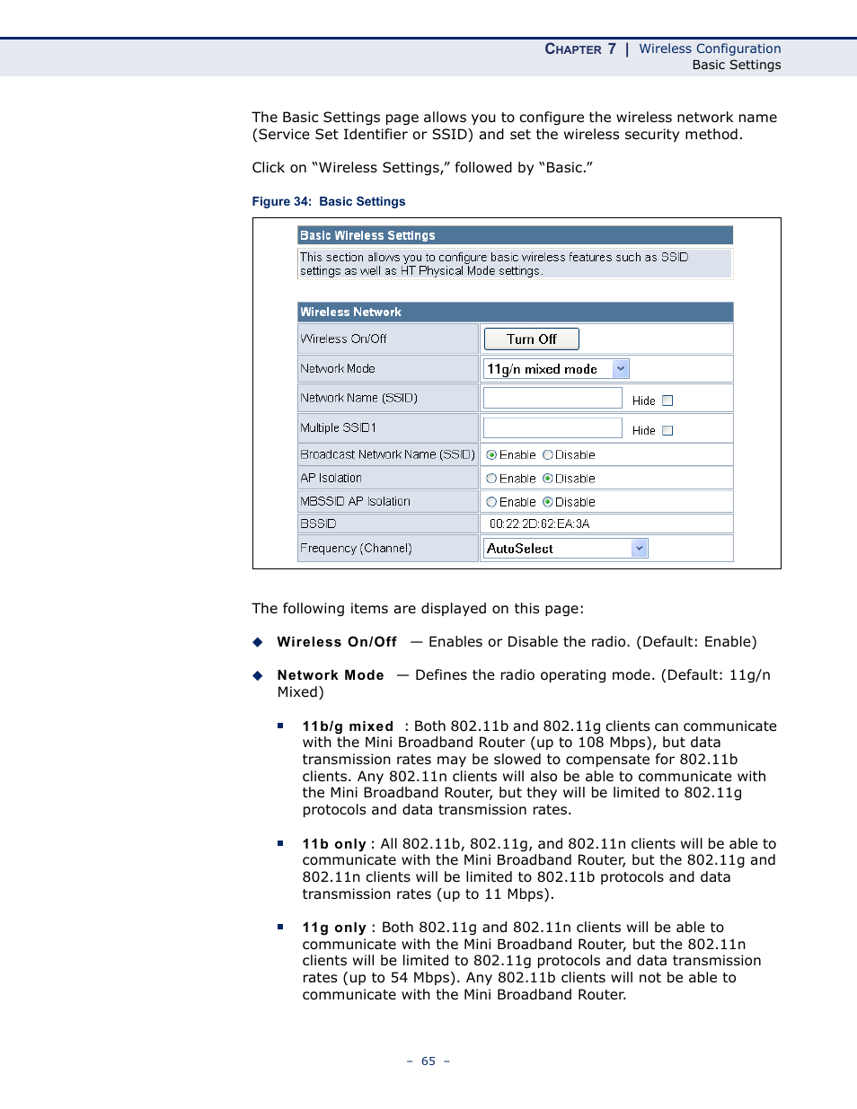 Figure 34: basic settings | ALFA NETWORK AIP-W502 User Manual | Page 60 / 115