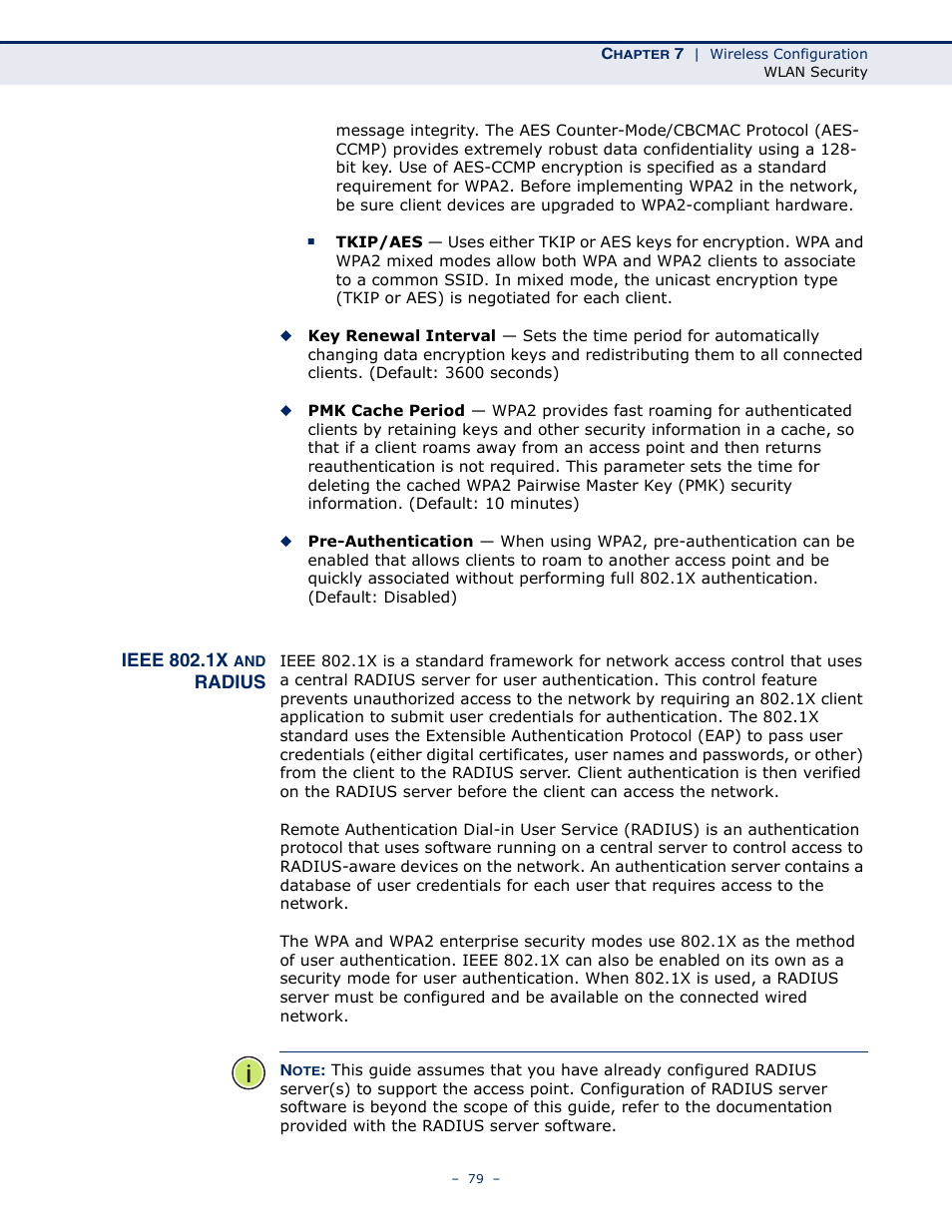 Ieee 802.1x and radius | ALFA NETWORK AIP-W502 User Manual | Page 74 / 115
