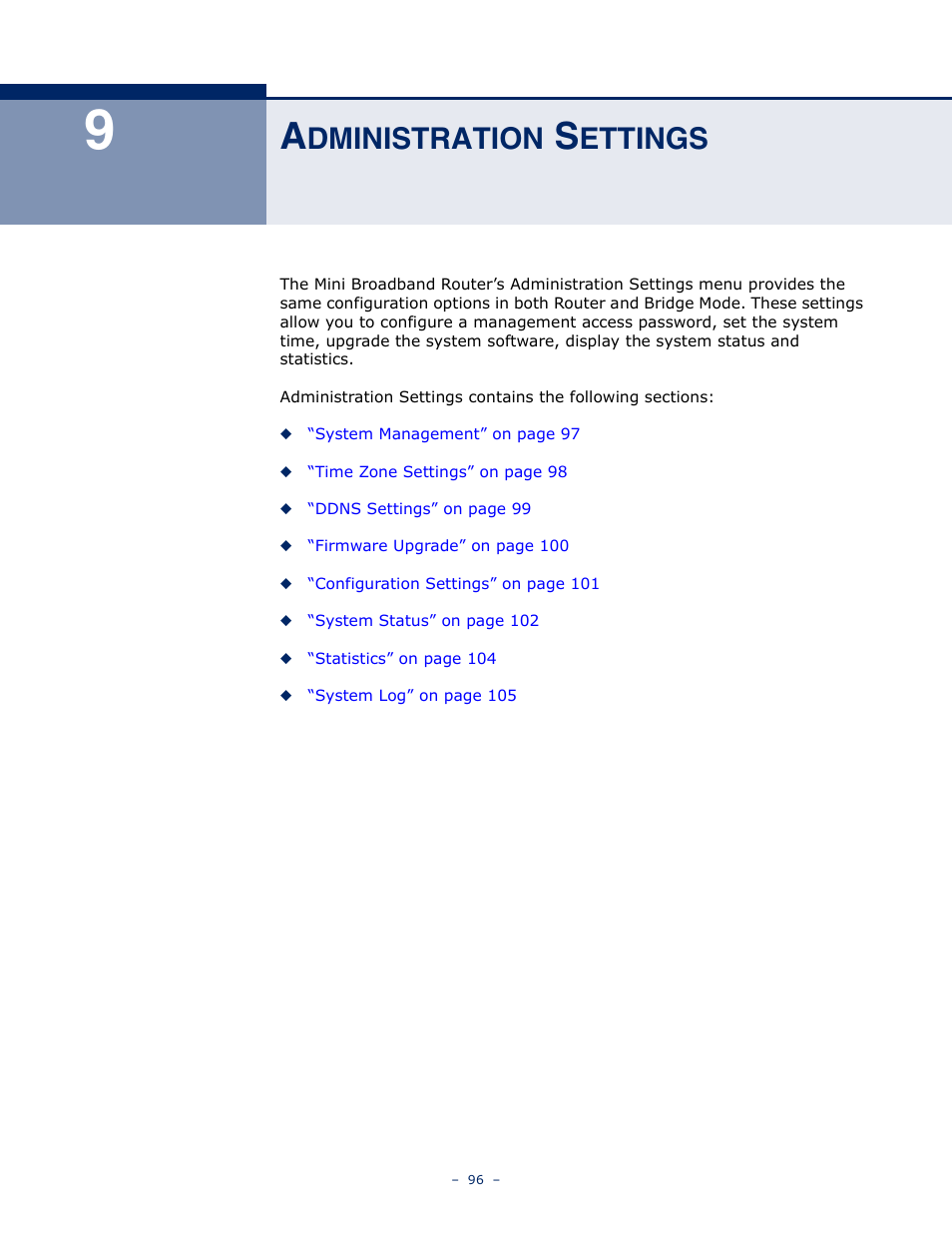 Administration settings, Dministration, Ettings | Administration settings” on | ALFA NETWORK AIP-W502 User Manual | Page 91 / 115