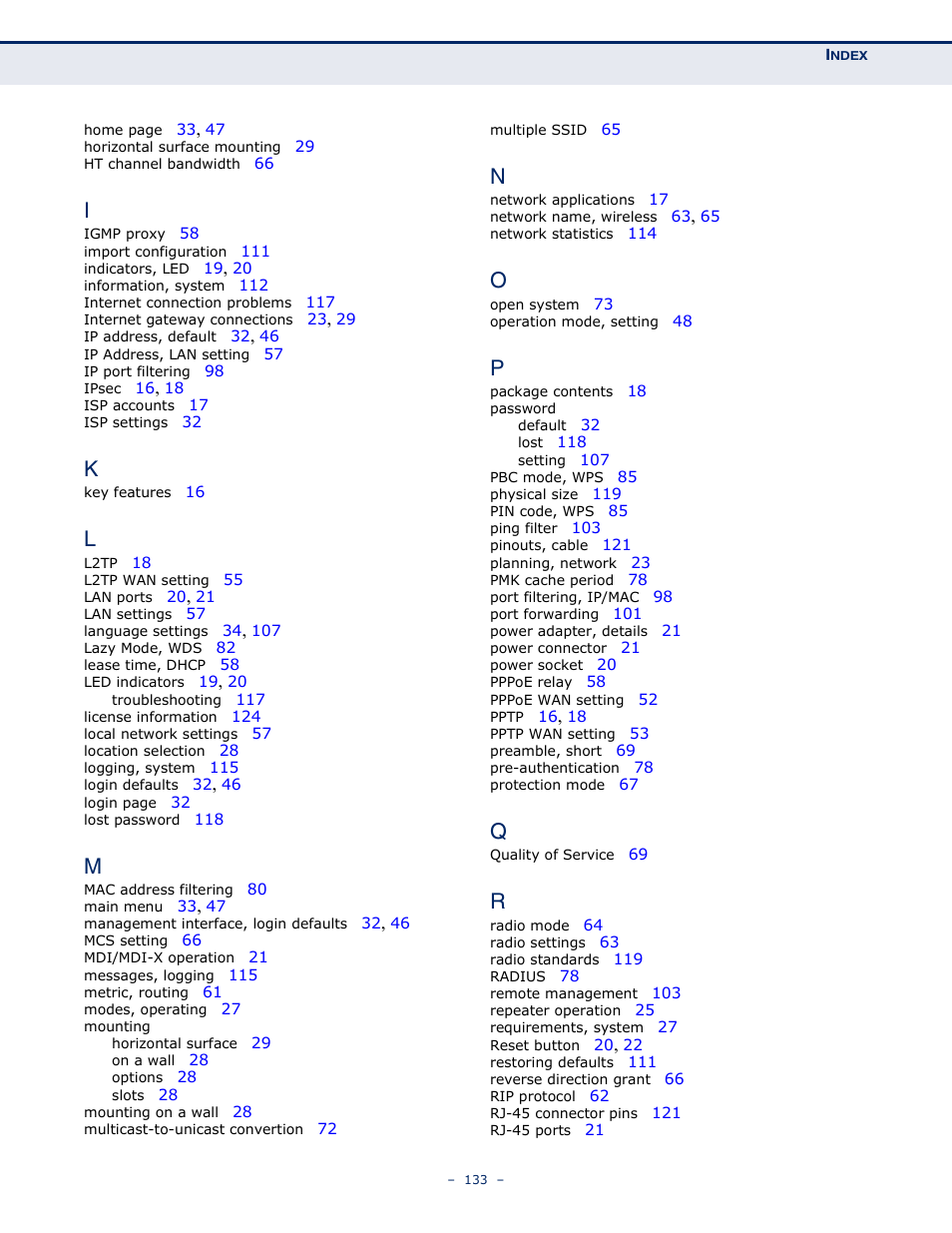ALFA NETWORK AIP-W505 User Manual | Page 133 / 135