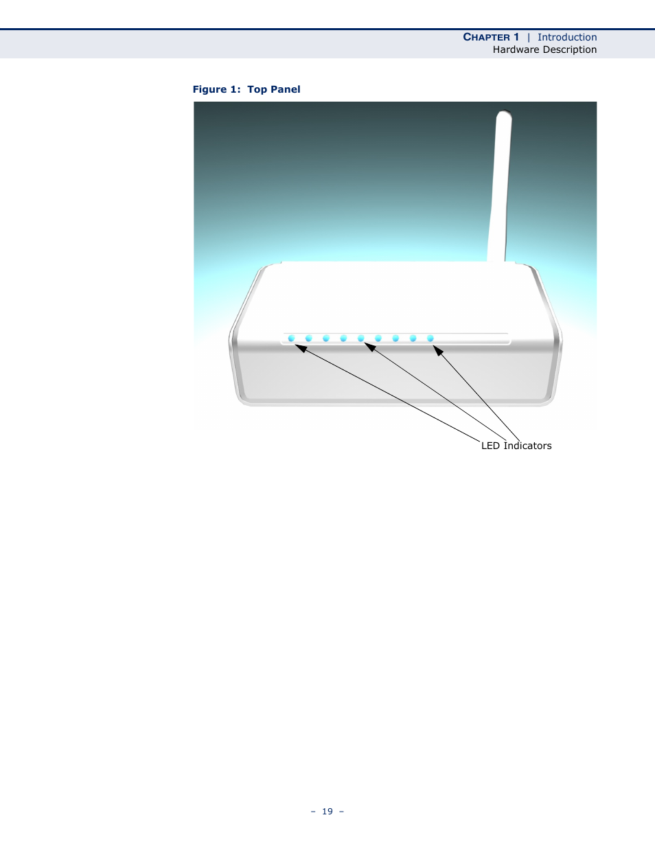 Figure 1: top panel | ALFA NETWORK AIP-W505 User Manual | Page 19 / 135