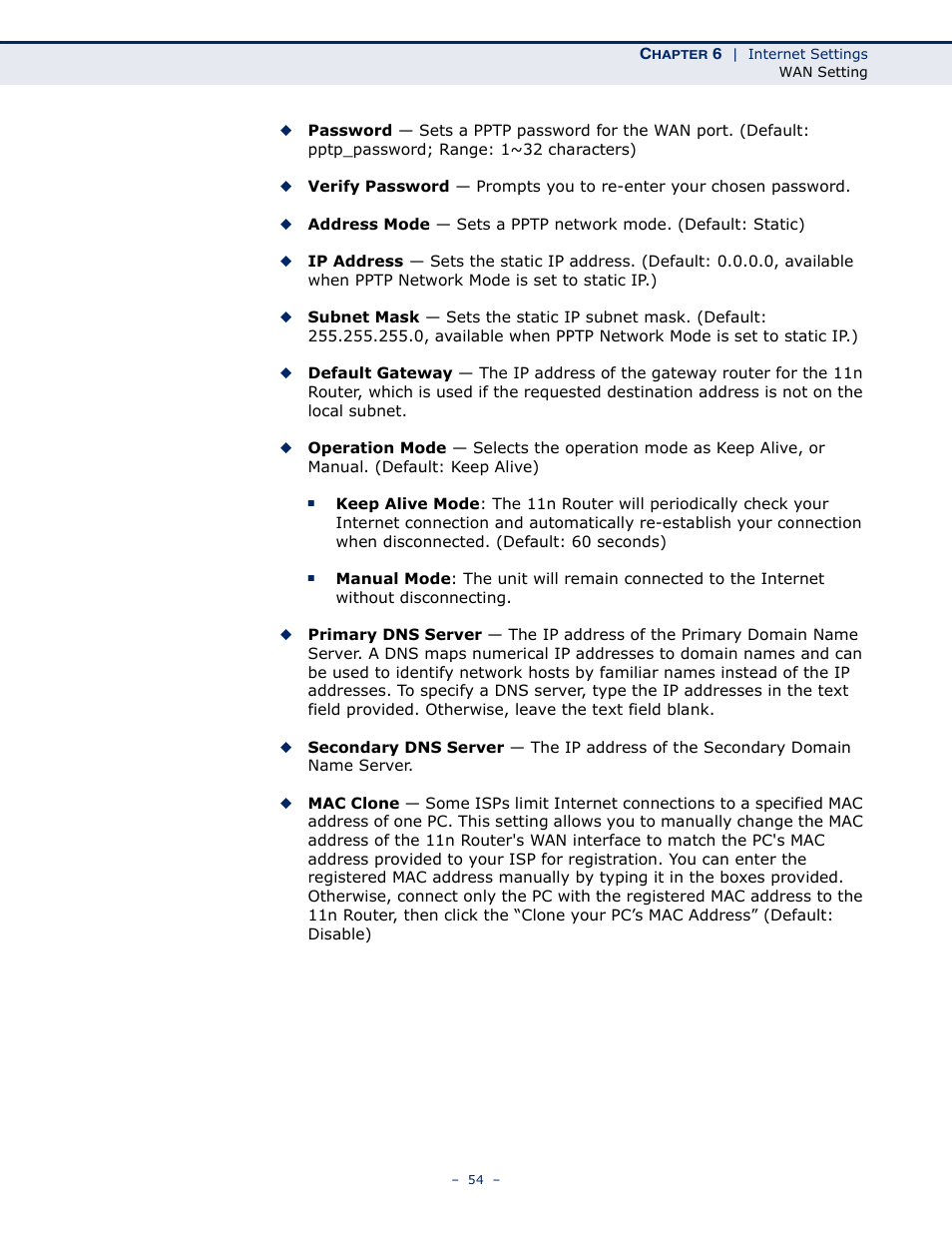 ALFA NETWORK AIP-W505 User Manual | Page 54 / 135