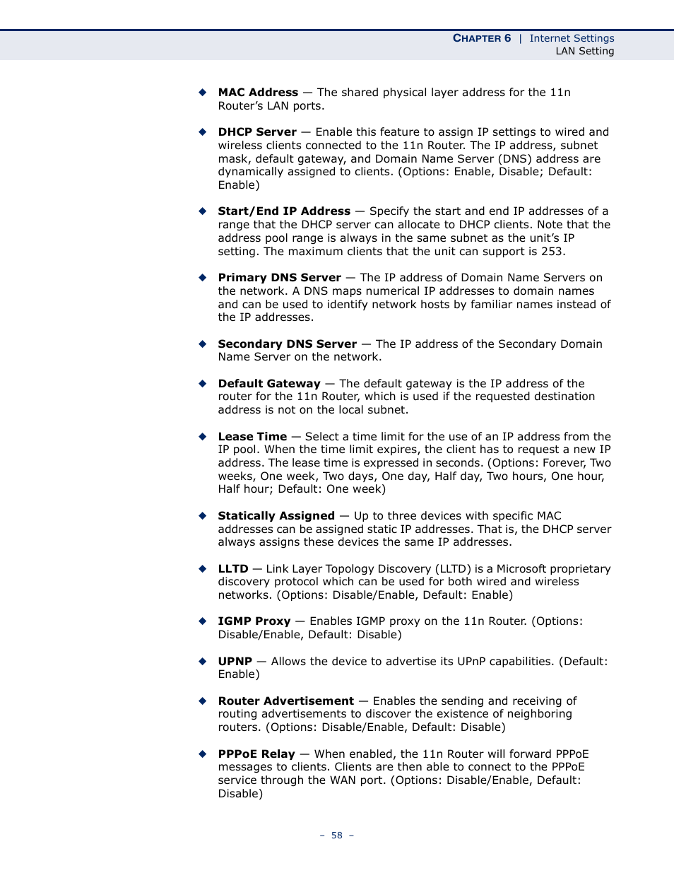 ALFA NETWORK AIP-W505 User Manual | Page 58 / 135