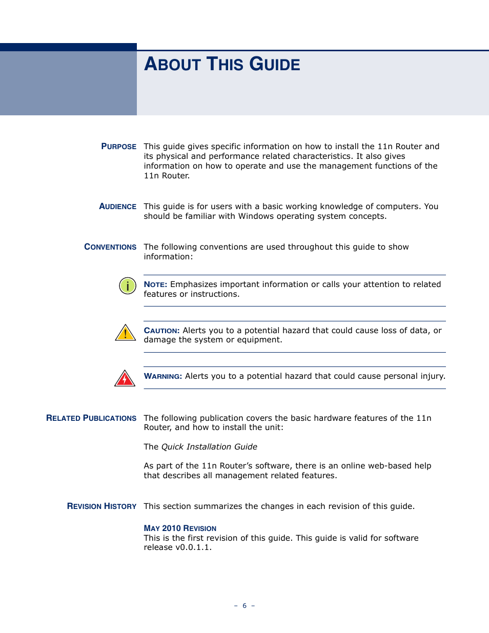 About this guide, Bout, Uide | ALFA NETWORK AIP-W505 User Manual | Page 6 / 135