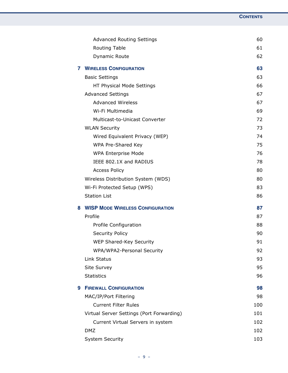 ALFA NETWORK AIP-W505 User Manual | Page 9 / 135