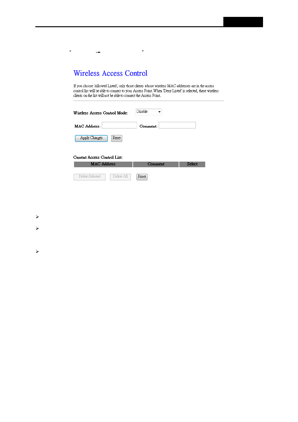 Access control | ALFA NETWORK AIP-W525H User Manual | Page 43 / 69