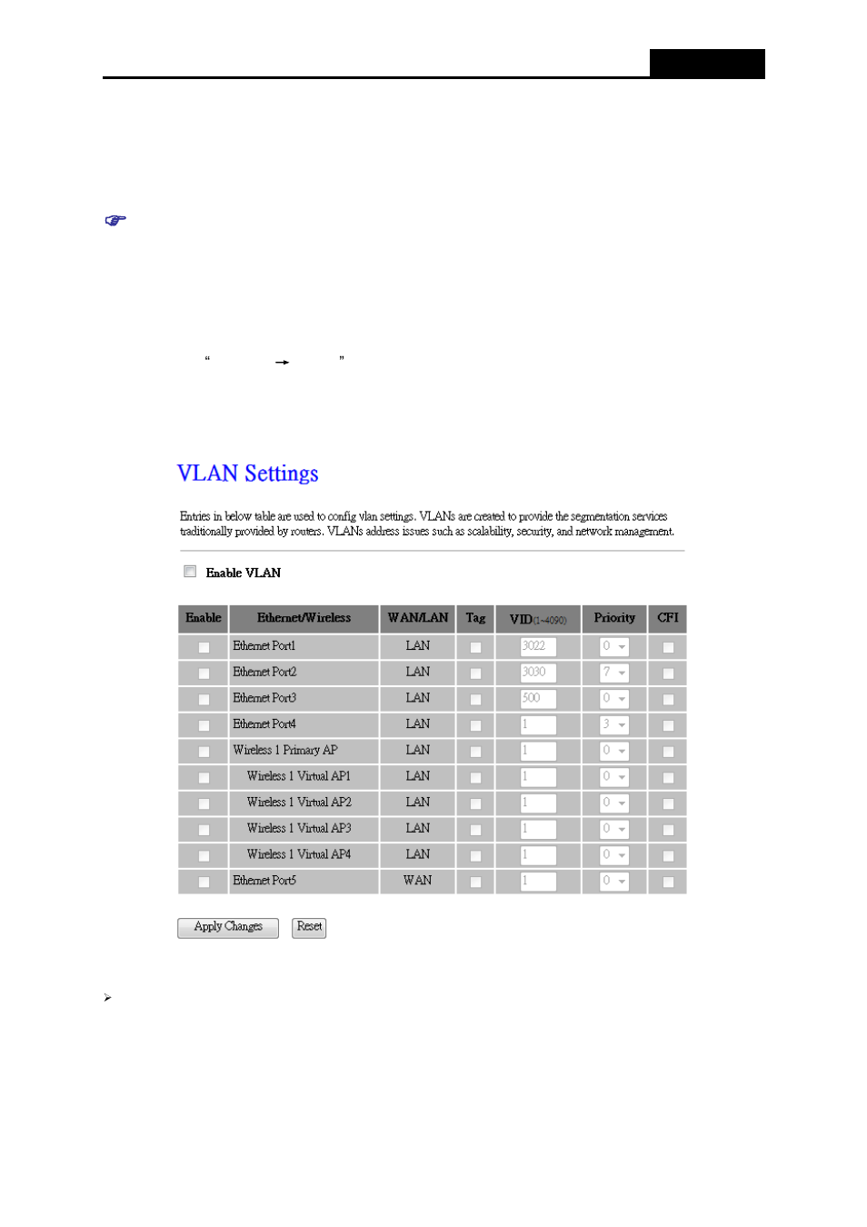 Vlan | ALFA NETWORK AIP-W525H User Manual | Page 53 / 69