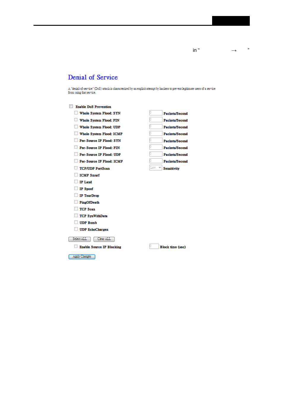 Denial-of-service | ALFA NETWORK AIP-W525H User Manual | Page 58 / 69