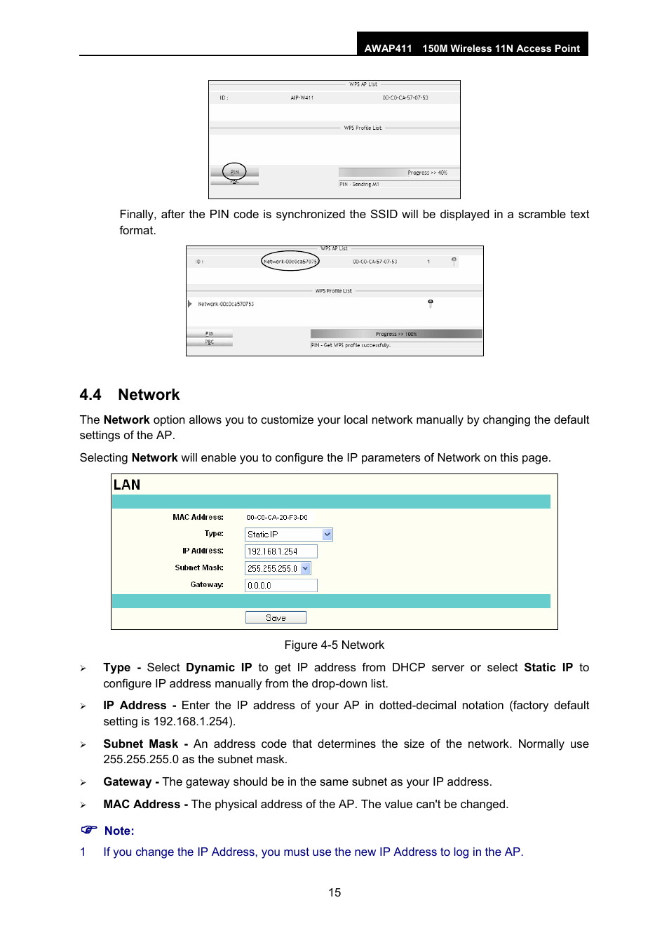 4 network, Network | ALFA NETWORK AWAP411 User Manual | Page 21 / 61