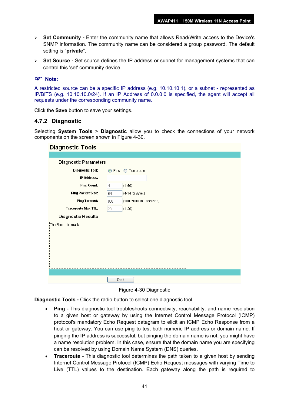 2 diagnostic, Diagnostic | ALFA NETWORK AWAP411 User Manual | Page 47 / 61