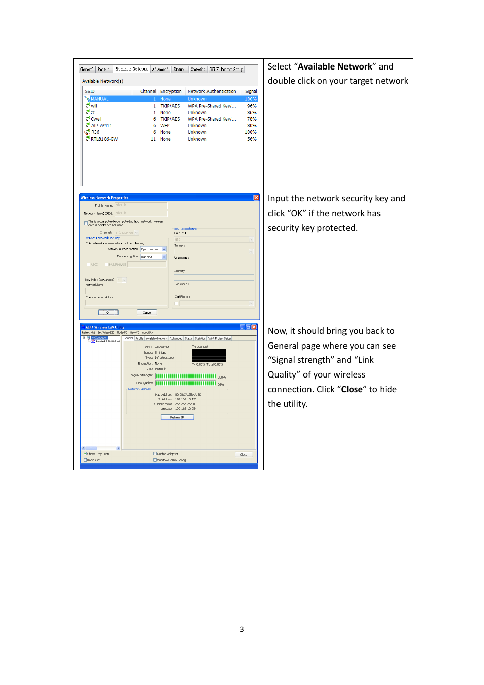 ALFA NETWORK AWUS036H User Manual | Page 3 / 3