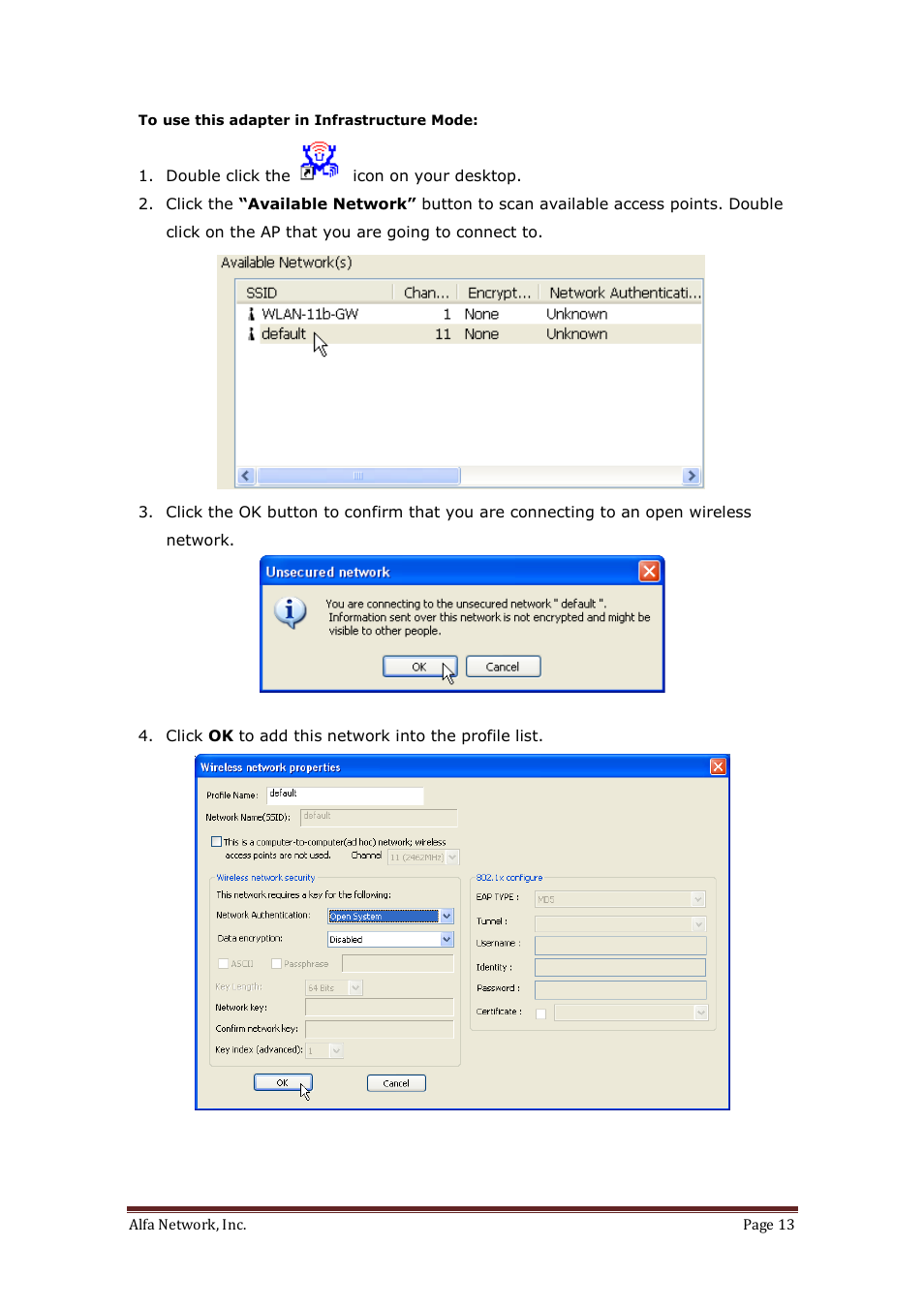 ALFA NETWORK AWUS036H User Manual | Page 13 / 30