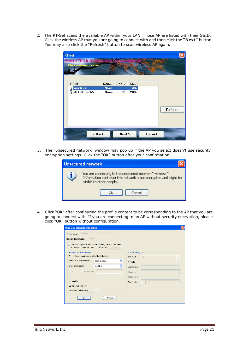 ALFA NETWORK AWUS036H User Manual | Page 21 / 30