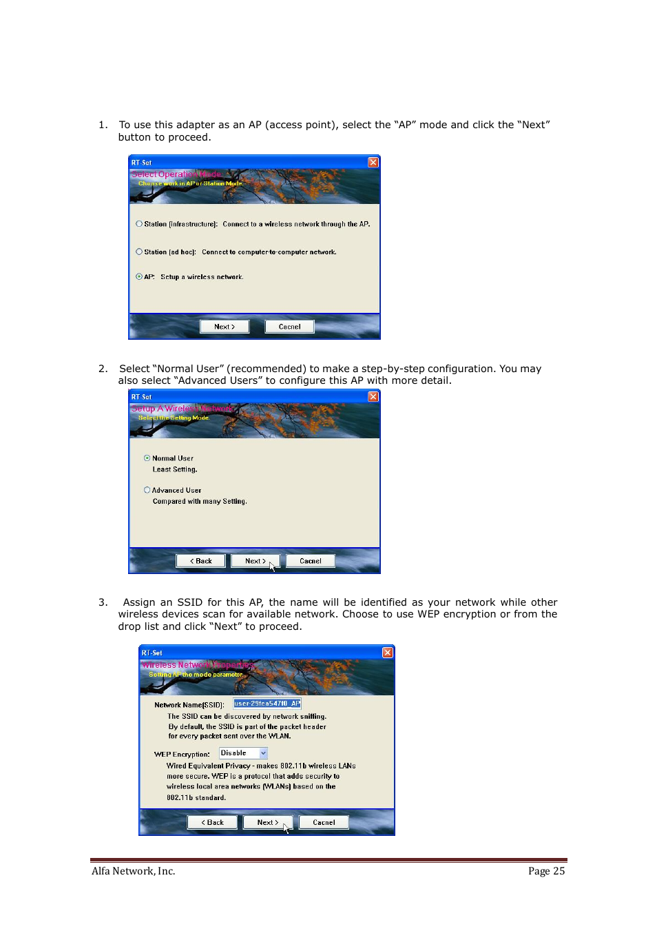 Use this adapter as an ap | ALFA NETWORK AWUS036H User Manual | Page 25 / 30