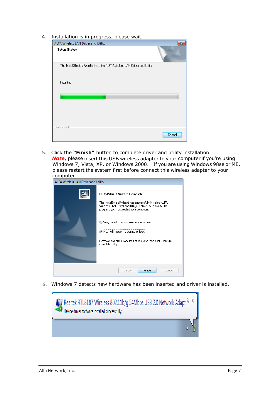 ALFA NETWORK AWUS036H User Manual | Page 7 / 30