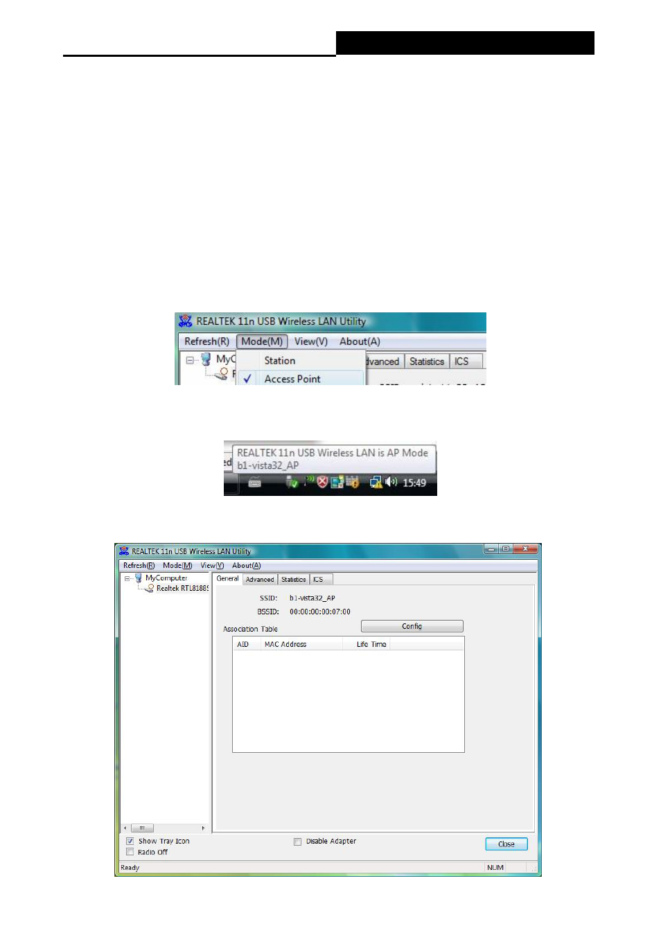 3 ap mode management guide for vista, 1 general, Wireless 11n usb adapter | ALFA NETWORK AWUS048NH User Manual | Page 55 / 62