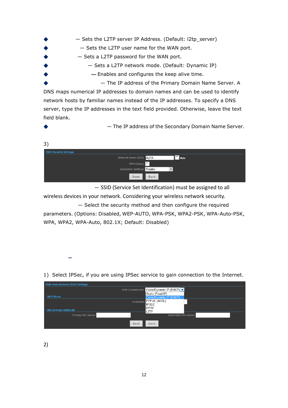 Ettings | ALFA NETWORK Bridge5-24 User Manual | Page 12 / 45