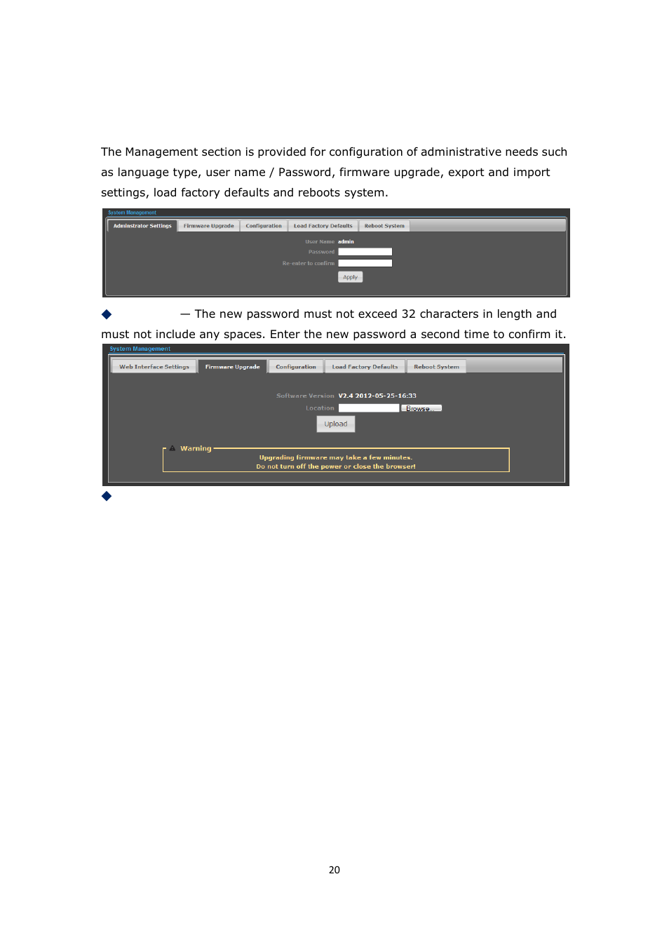 Anagement | ALFA NETWORK Bridge5-24 User Manual | Page 20 / 45