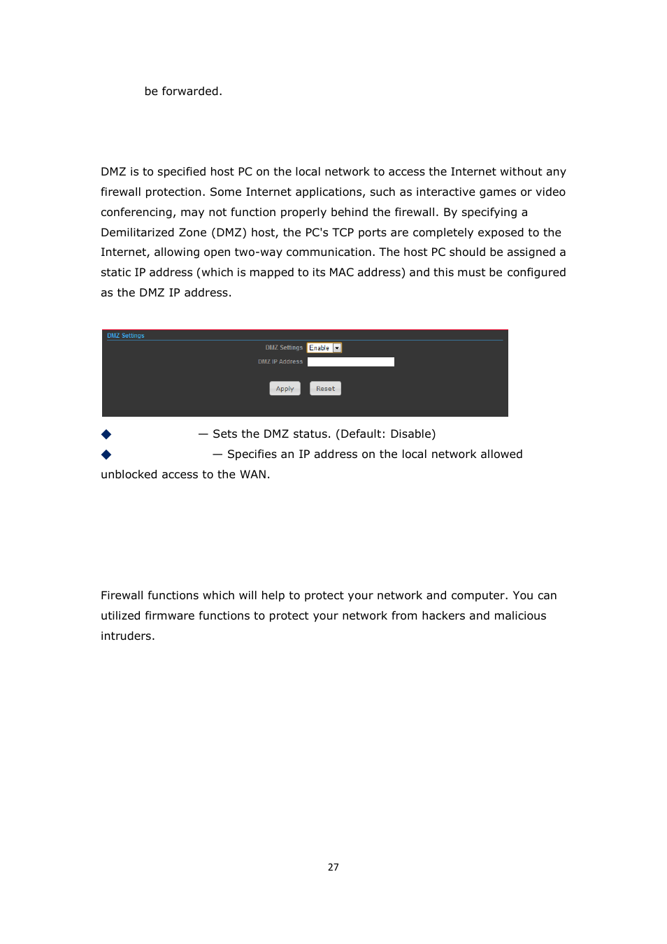 Irewall | ALFA NETWORK Bridge5-24 User Manual | Page 27 / 45