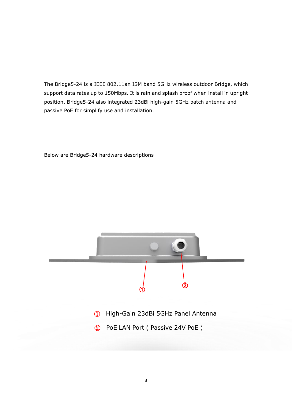 Ntroduction, Ardware, Escription | ALFA NETWORK Bridge5-24 User Manual | Page 3 / 45