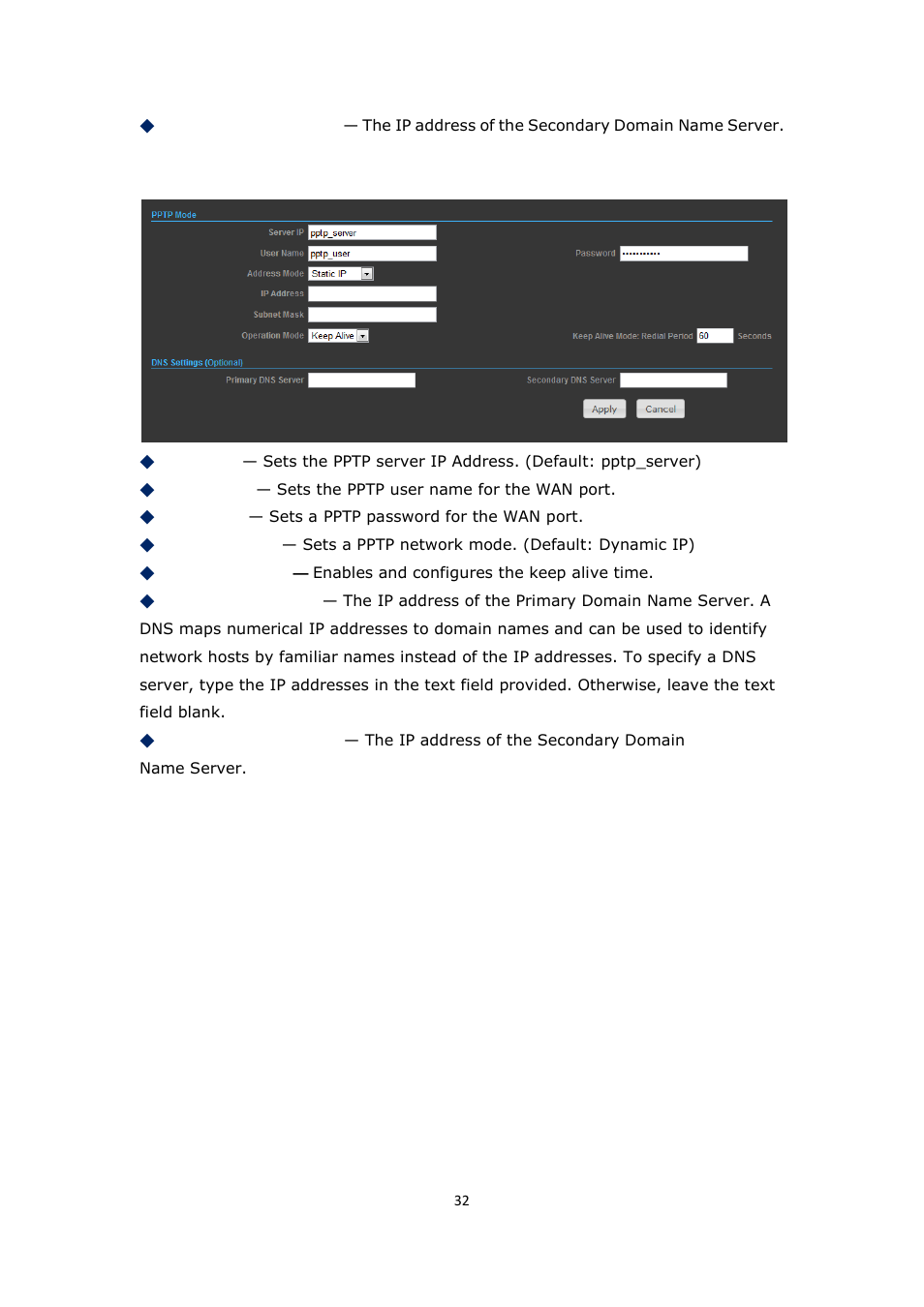 Pptp, Ipsec | ALFA NETWORK Bridge5-24 User Manual | Page 32 / 45