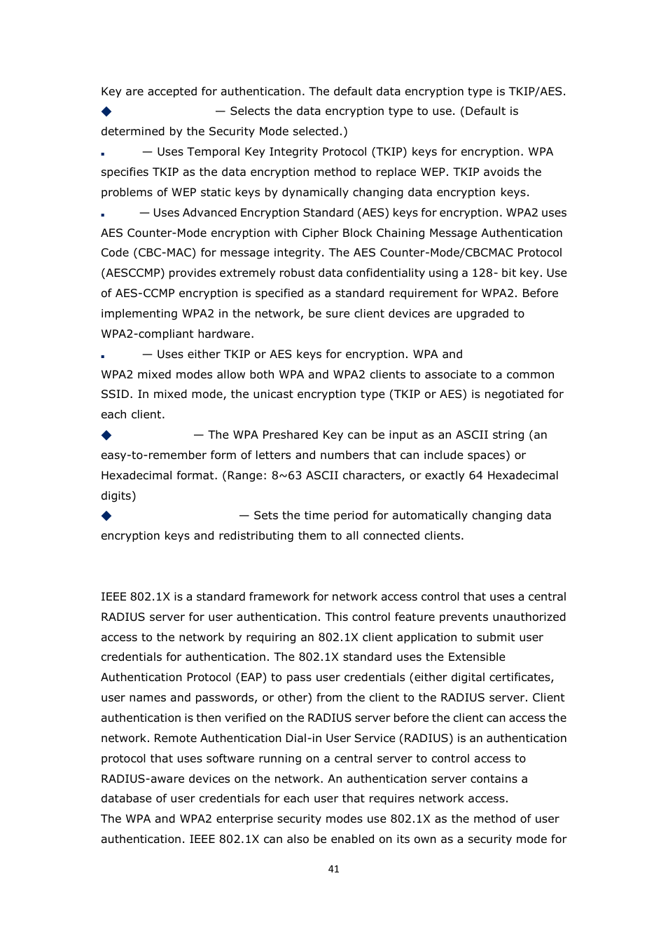 Ieee 802.1x, Radius | ALFA NETWORK Bridge5-24 User Manual | Page 41 / 45