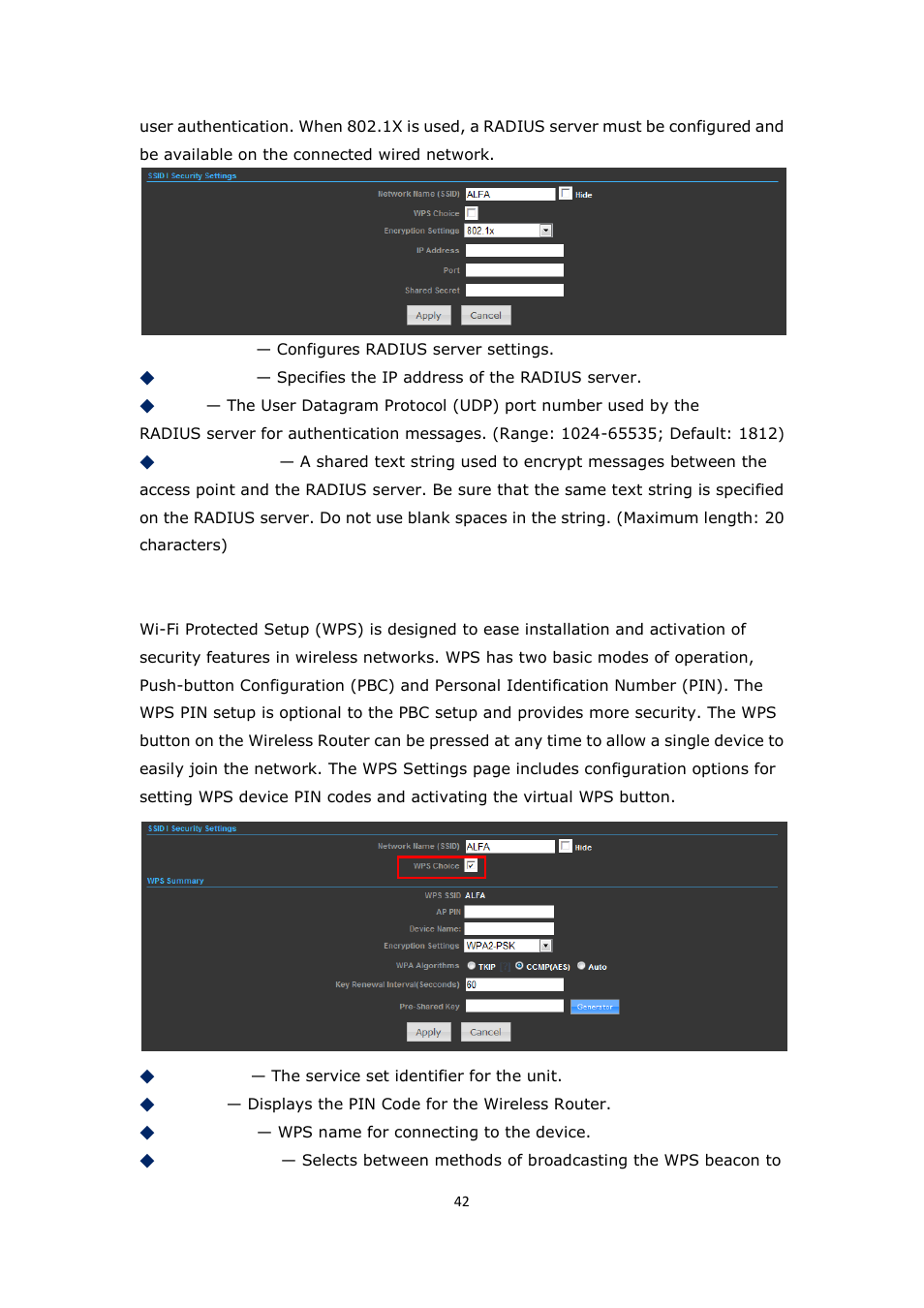 ALFA NETWORK Bridge5-24 User Manual | Page 42 / 45