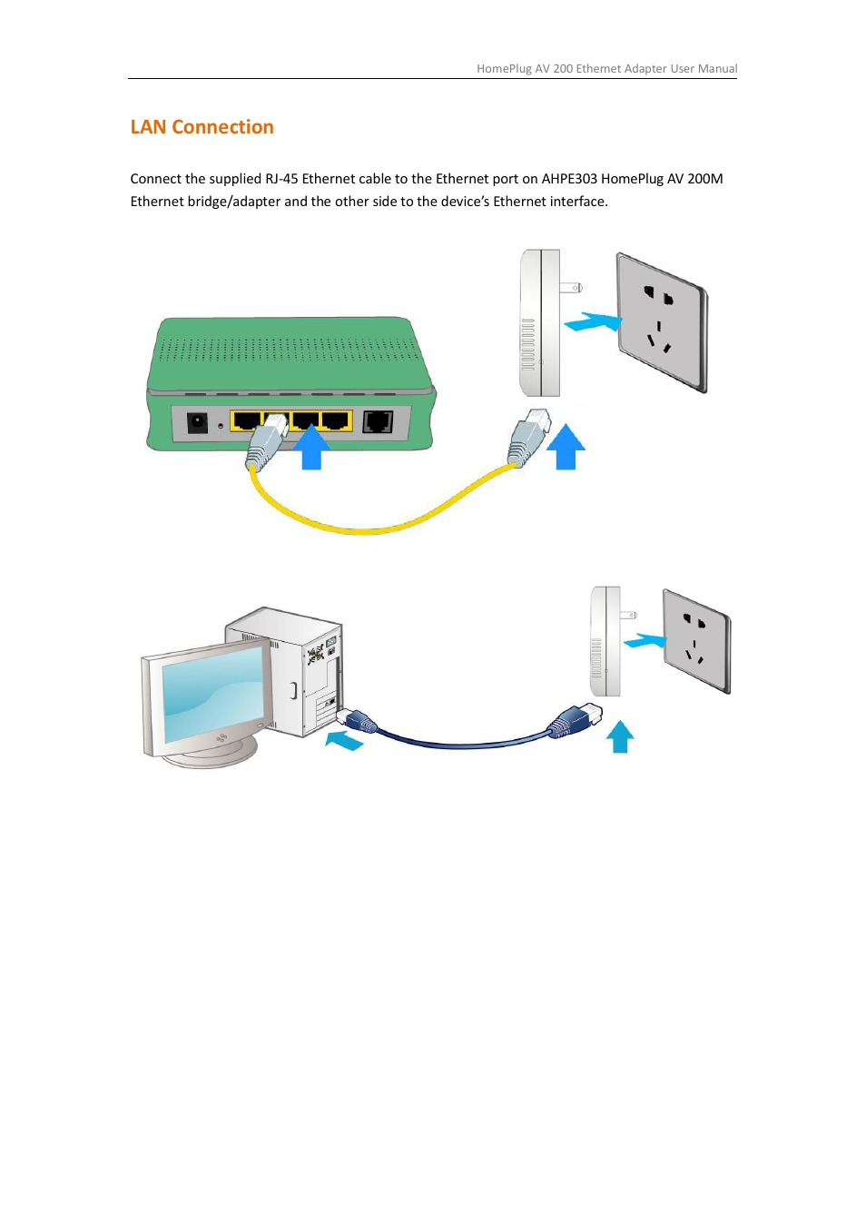 Lan connection | ALFA NETWORK AHPE303 User Manual | Page 10 / 39