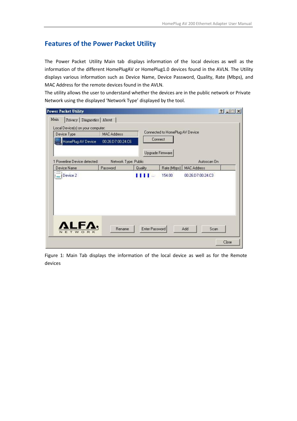 Features of the power packet utility | ALFA NETWORK AHPE305 User Manual | Page 26 / 39
